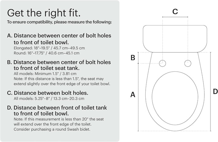 Swash Electronic Bidet Toilet Seat LT89, Fits Elongated Toilets, White – Side Arm Control, Warm Water Wash, Strong Wash Mode, Stainless-Steel Nozzle, Nightlight and Easy Installation