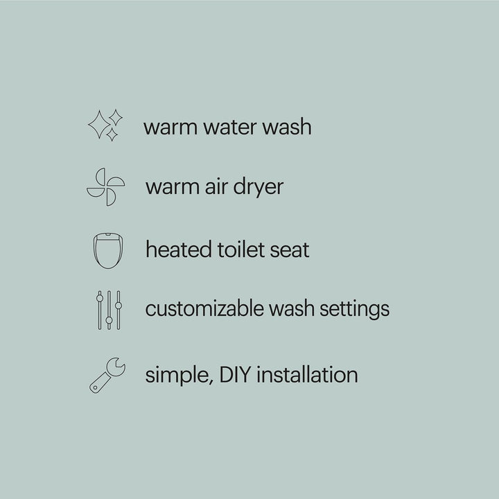 LE99-RW LE99 Swash Electronic Bidet Seat, Fits round Toilets, White – Lite-Touch Remote, Warm Air Dryer, Strong Wash Mode, Stainless-Steel Nozzle, Saved User Settings & Easy Installation