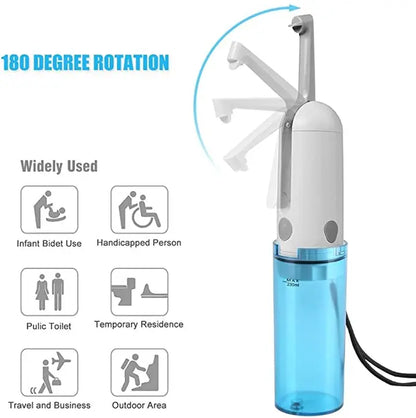 Rechargeable Battery Toilet Handheld Portable Sprayer Personal Bottle Smart Electric Bidet with USB Charger