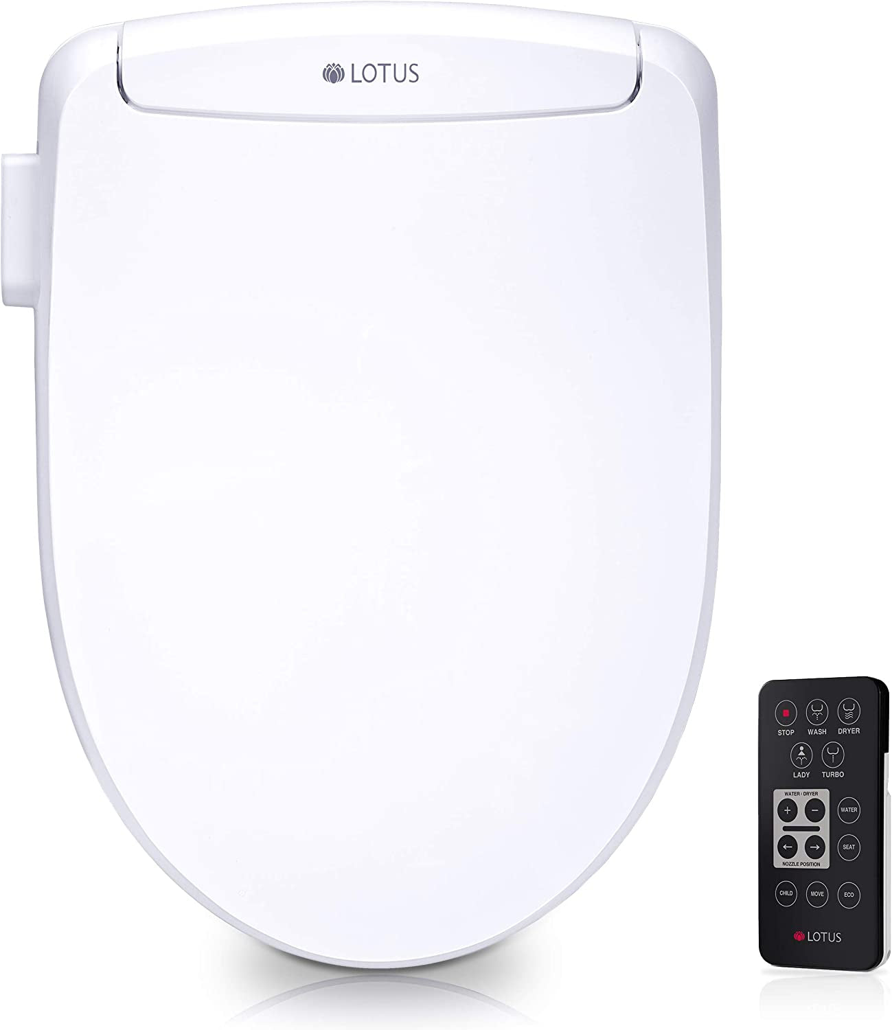 Smart Bidet ATS-500 Remote Heated Seat, Temperature Controlled Wash, Warm Air Dryer, Easy DIY Installation, Made in Korea, One Size Fit