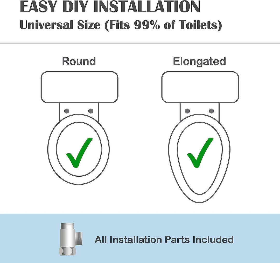 Smart Bidet ATS-500 Remote Heated Seat, Temperature Controlled Wash, Warm Air Dryer, Easy DIY Installation, Made in Korea, One Size Fit