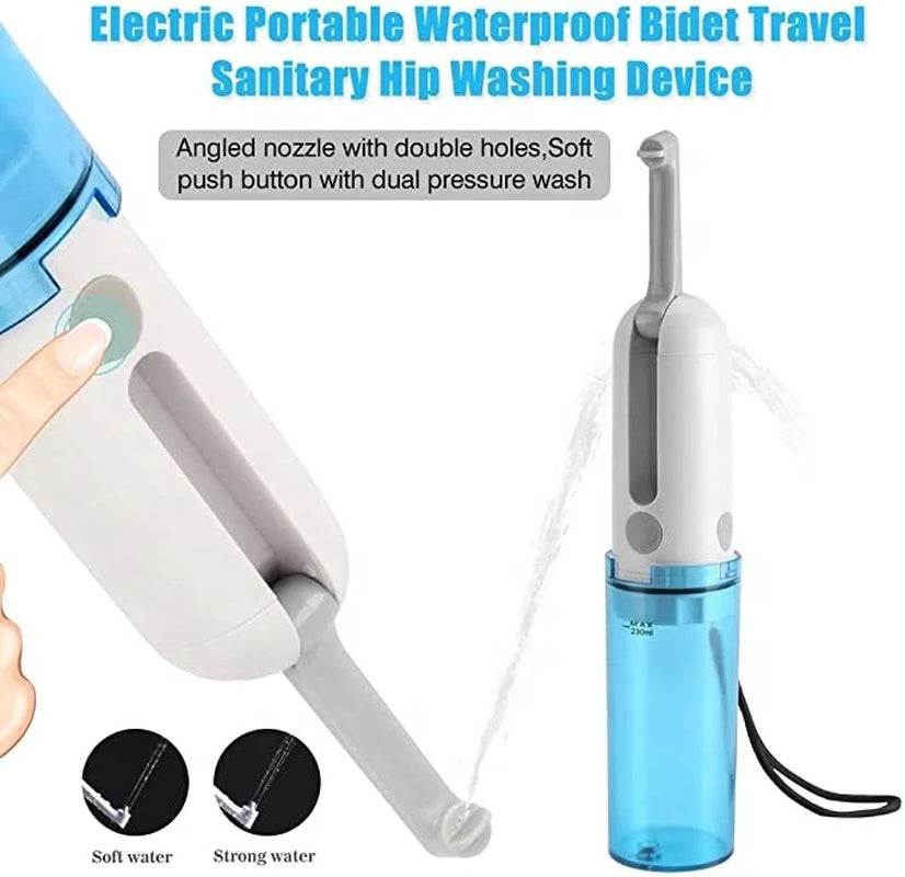 Rechargeable Battery Toilet Handheld Portable Sprayer Personal Bottle Smart Electric Bidet with USB Charger